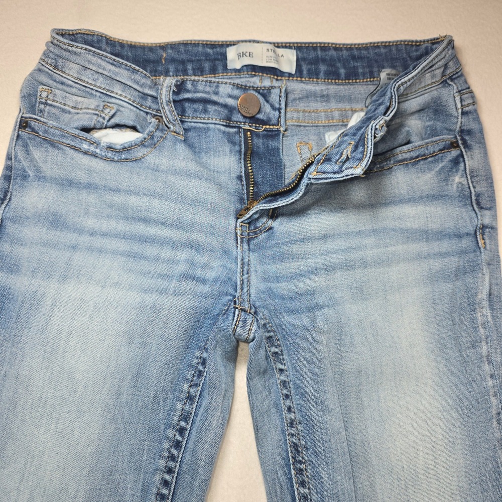 BKE Stella Slim Fit Bootcut Jeans Light Wash Low Rise 26x31.5 ABK6508R - Picture 10 of 14